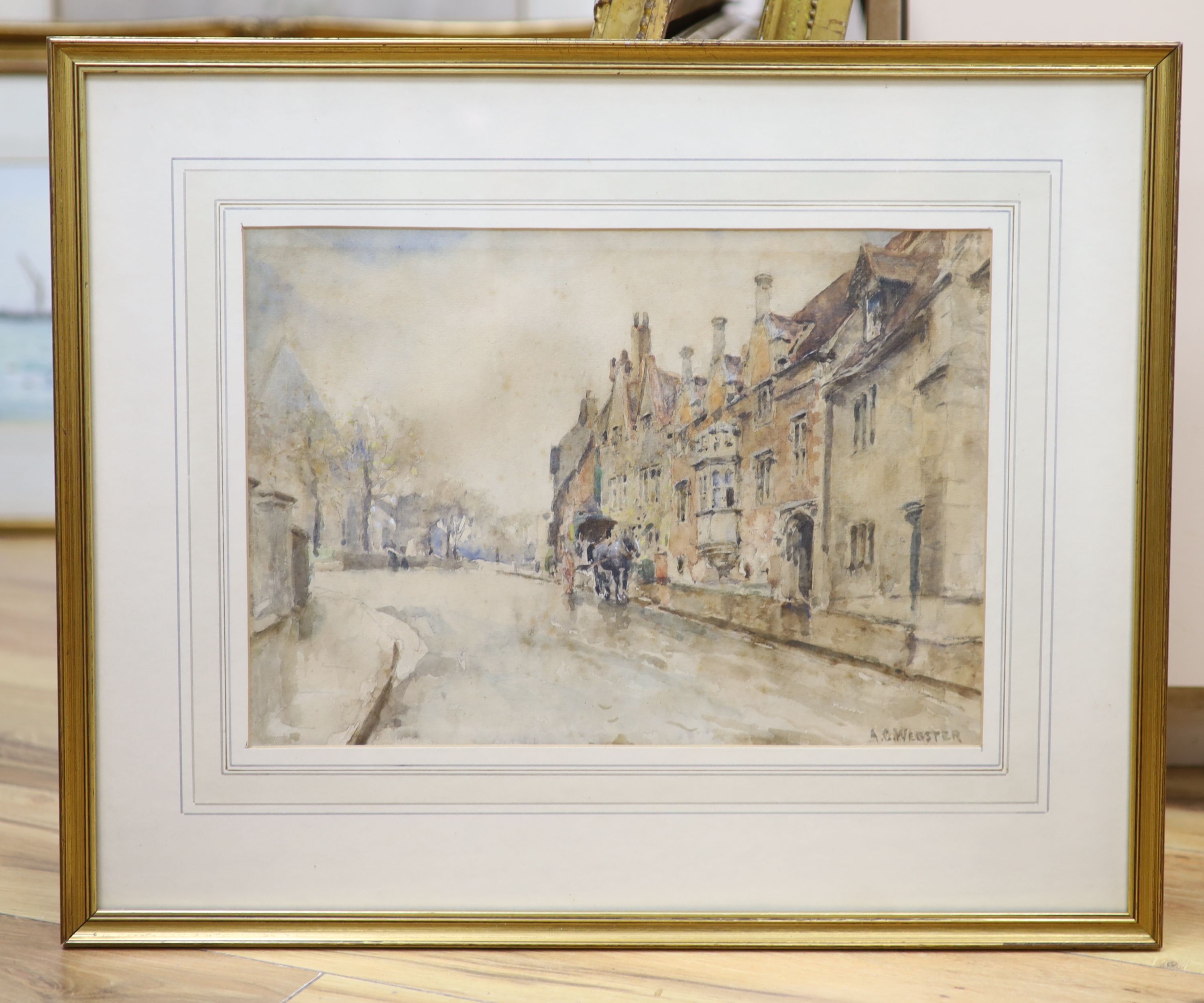 Alfred George Webster (1852-1916), street scene, signed, watercolour